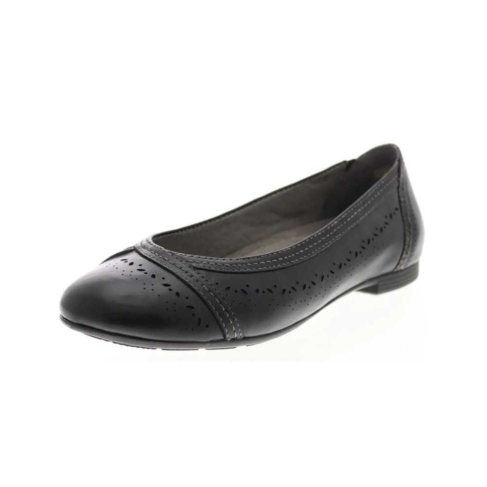 Earth Women’s Vista Nova Leather Flat – Black
