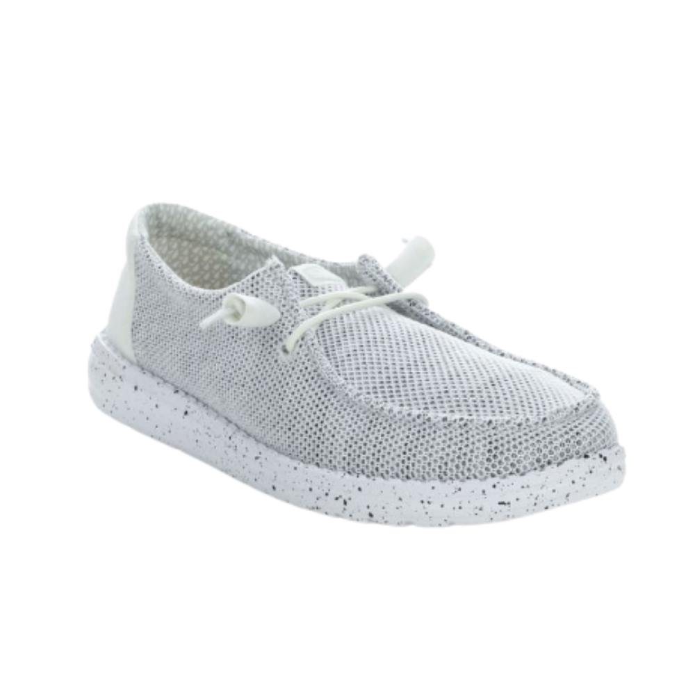 Hey Dude Wendy Stretch Sox Stone White Women’s Shoes, Slip-on Loafers
