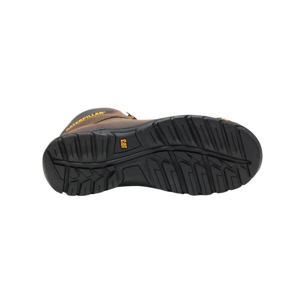 Caterpillar Leather Men's Outline Steel Toe Work Boot, Seal Brown