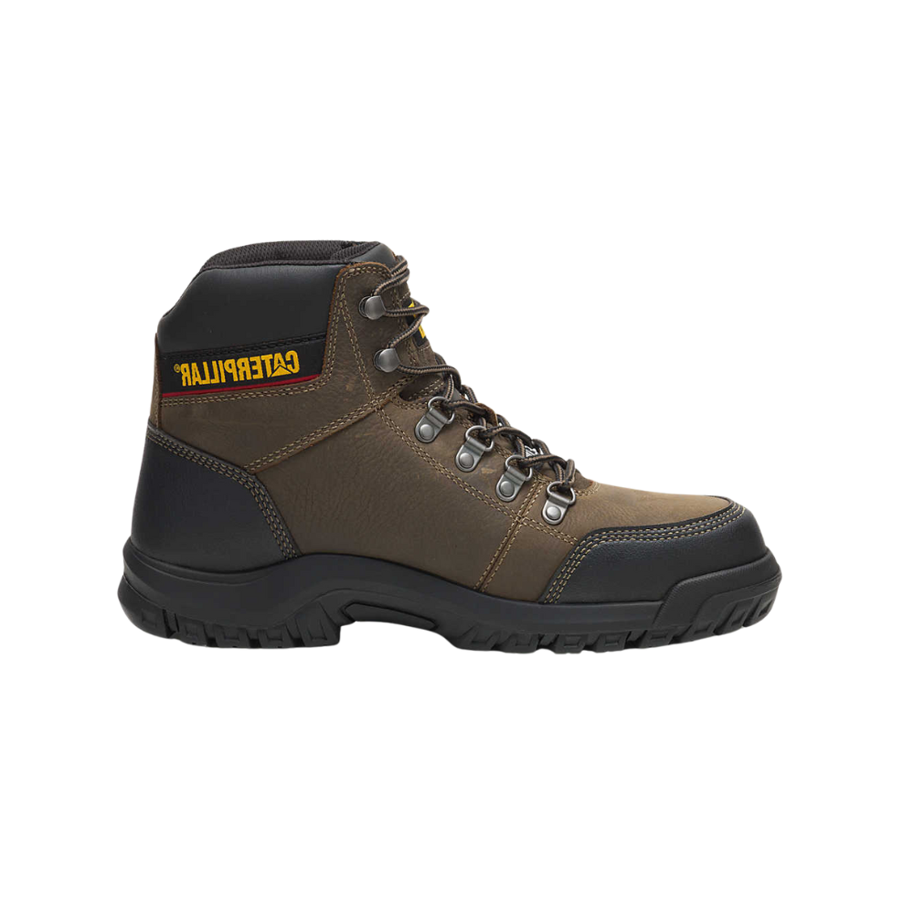 Caterpillar Leather Men's Outline Steel Toe Work Boot, Dark Gull Grey