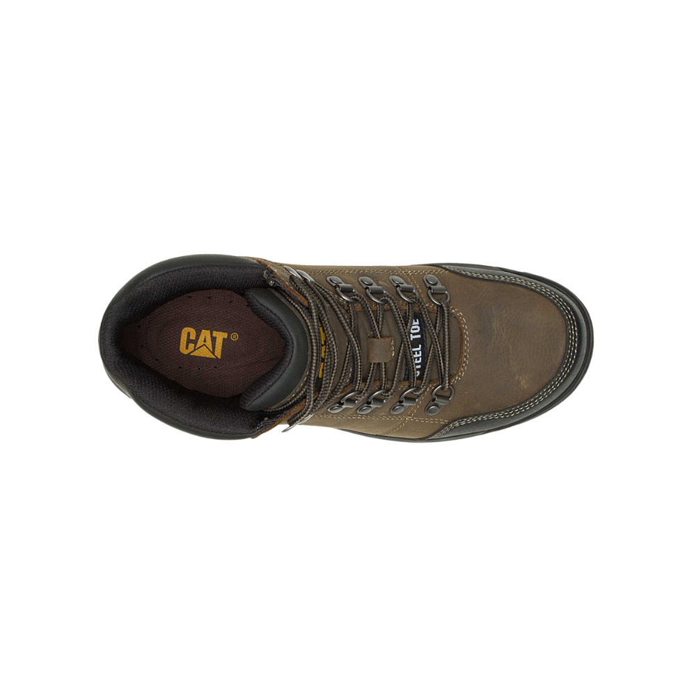 Caterpillar Leather Men's Outline Steel Toe Work Boot, Dark Gull Grey