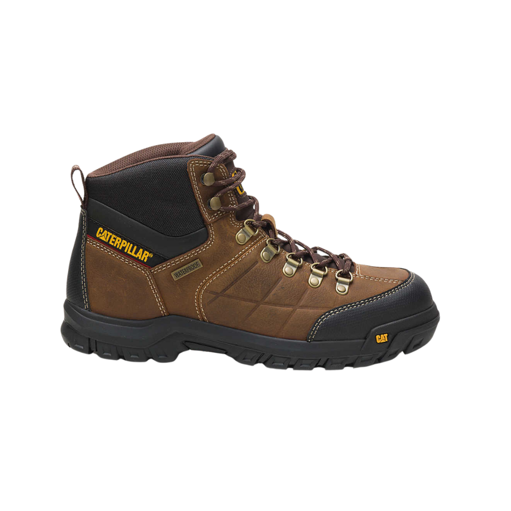 Caterpillar Men’s Threshold Steel Toe Work Boots Real Brown | Waterproof Leather Safety Shoes