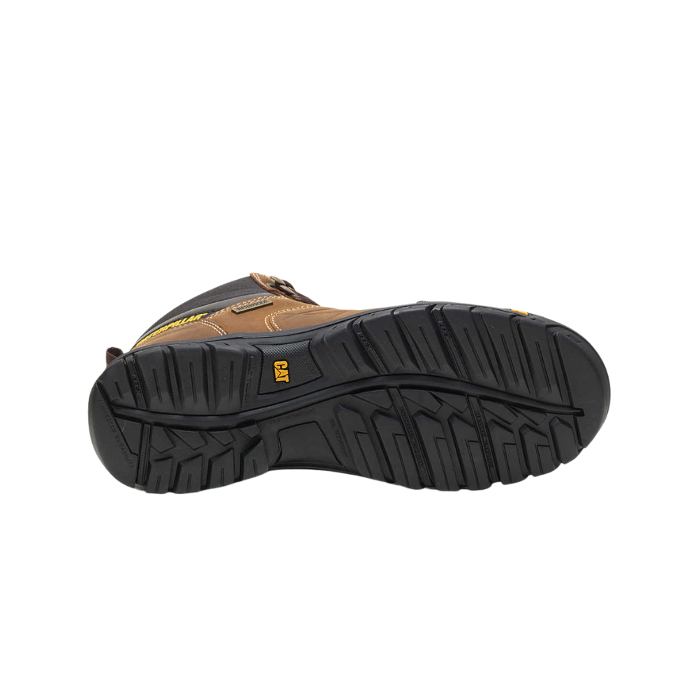 Caterpillar Men’s Threshold Steel Toe Work Boots Real Brown | Waterproof Leather Safety Shoes