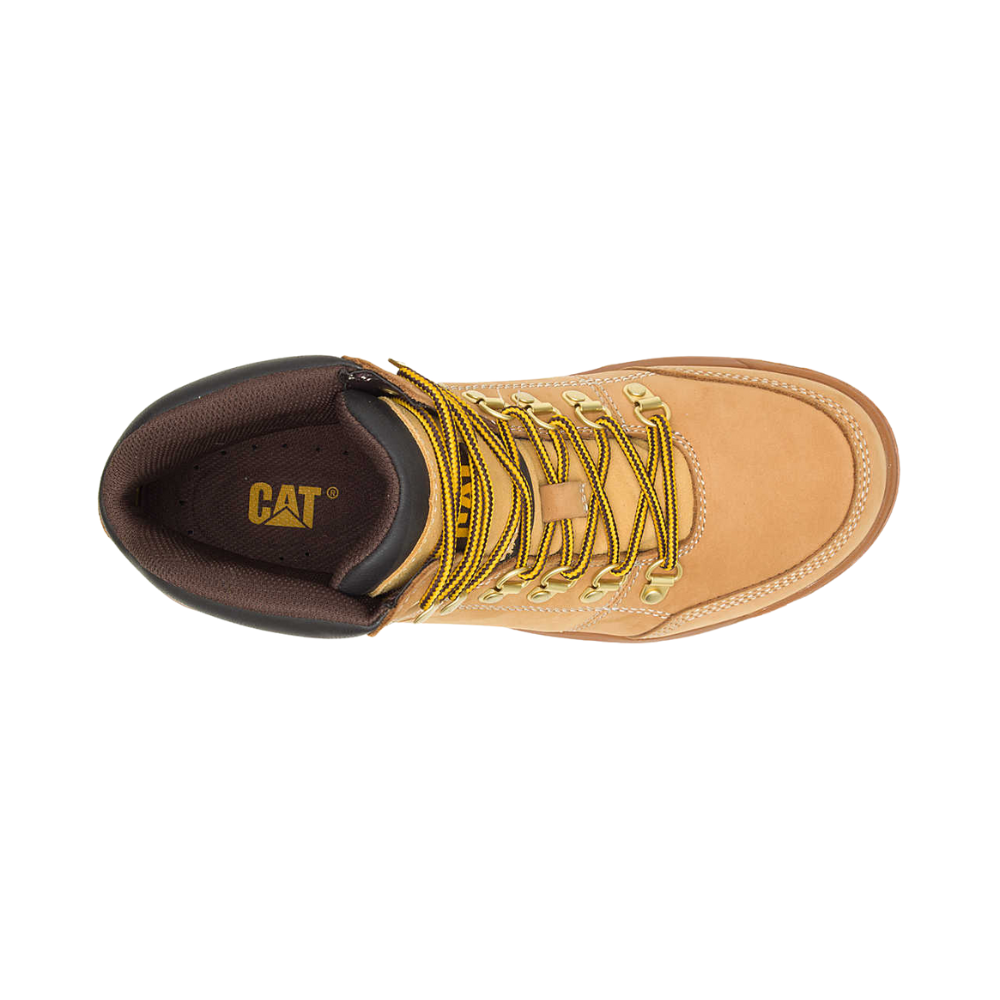 Caterpillar Men's Leather Outline Work Boot, Soft-Toe, Honey Reset