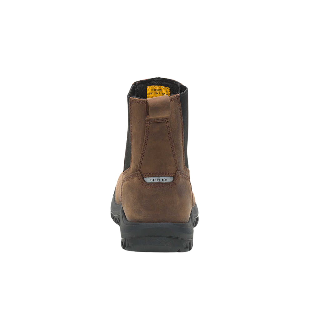 Caterpillar Men's Wheelbase Steel Toe Work Boot – Clay, Leather, Slip-Resistant, Durable Safety Boot