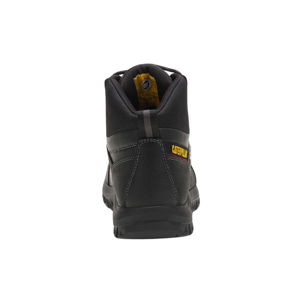 Caterpillar Men's Full Grain Leather Work Boot, Threshold Waterproof Work Boot, Black