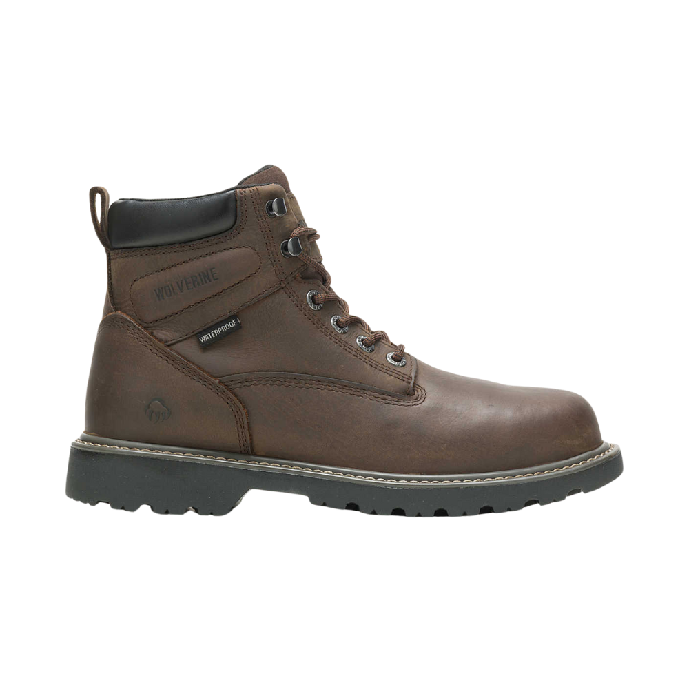 Wolverine Men's Work Boot Floorhand Waterproof Steel-Toe 6" Dark Brown W10633