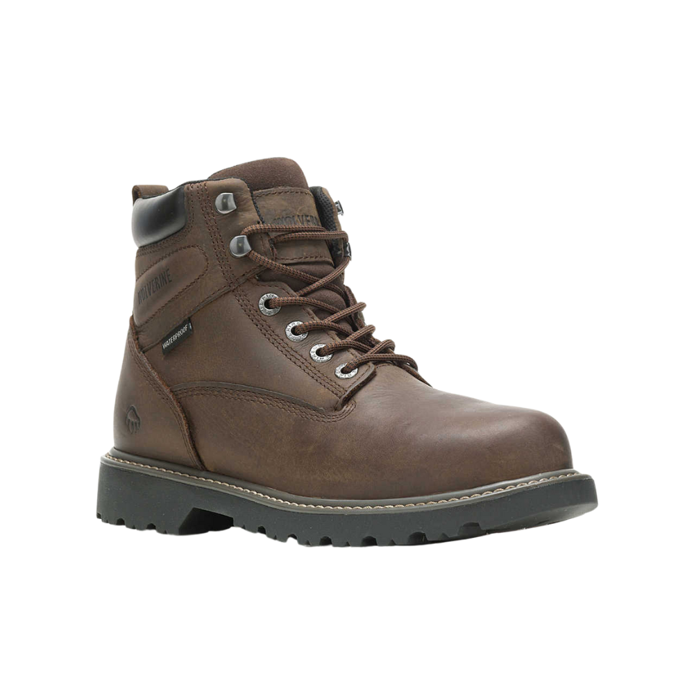 Wolverine Men's Work Boot Floorhand Waterproof Steel-Toe 6" Dark Brown W10633