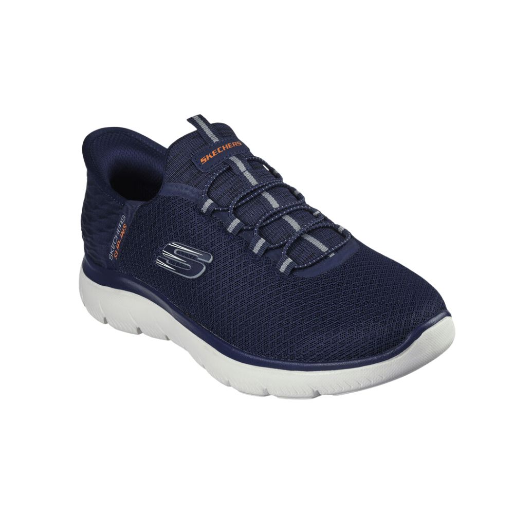 Skechers Men's Summits High Range Hands Free Slip-in Work Shoe, Navy, Wide