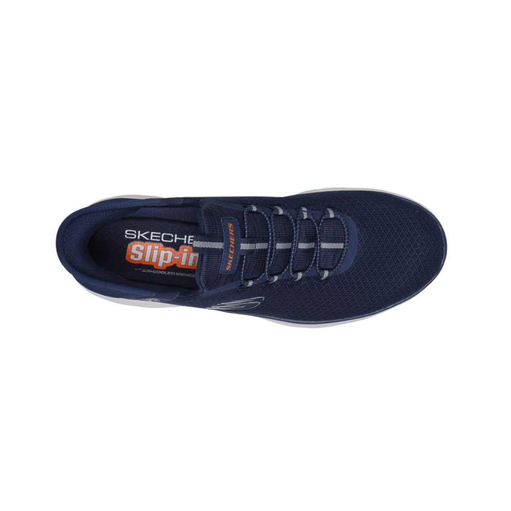 Skechers Men's Summits High Range Hands Free Slip-in Work Shoe, Navy, Wide