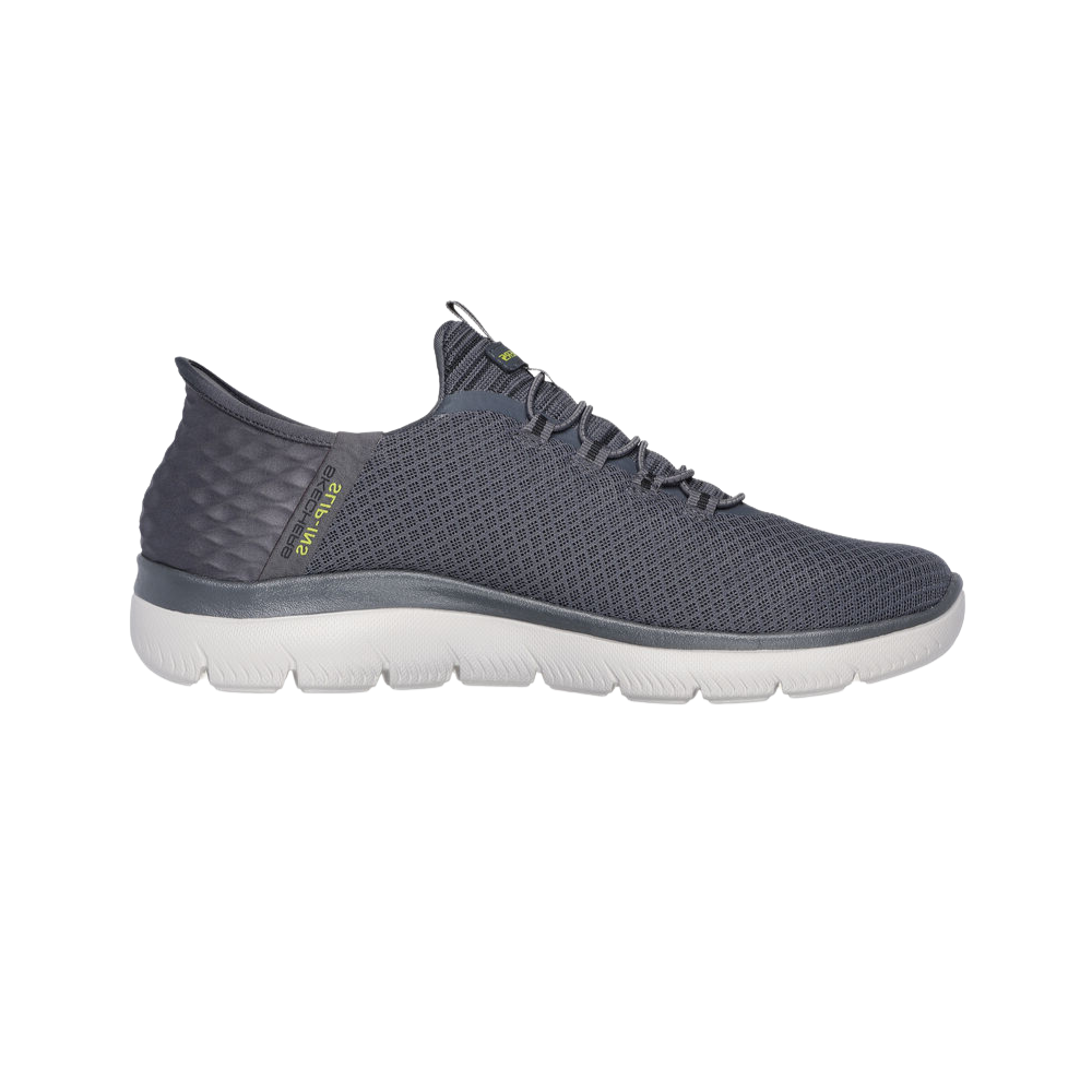 Skechers Men's Summits High Range Hands Free Slip-in Work Shoe, Charcoal, Medium
