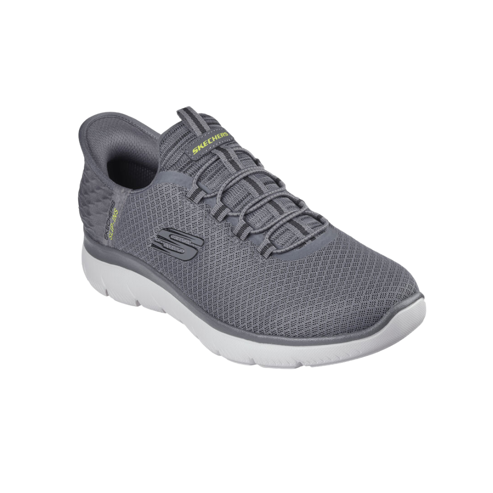 Skechers Men's Summits High Range Hands Free Slip-in Work Shoe, Charcoal, Medium