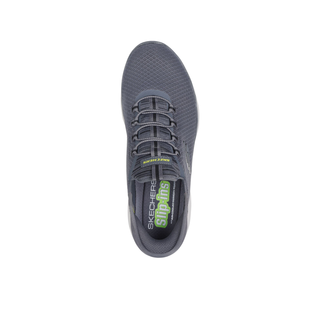 Skechers Men's Summits High Range Hands Free Slip-in Work Shoe, Charcoal, Medium