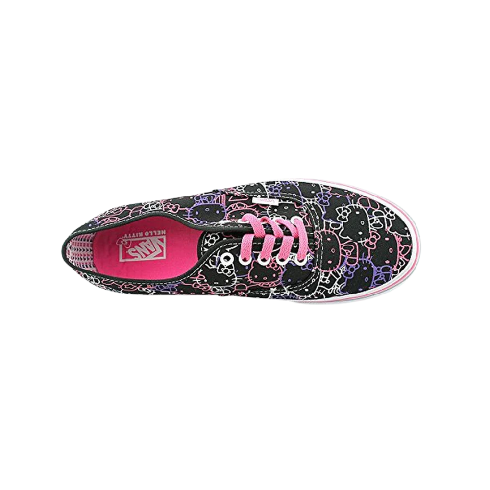 Vans Toddler Hello Kitty Authentic Sneakers 4.5T Black Passion Flower | Cute Girls Skate Shoes