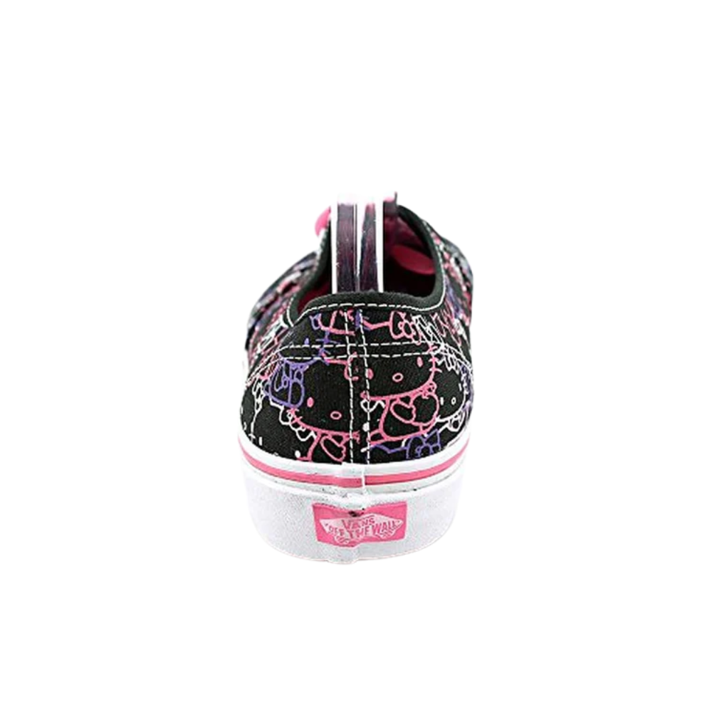 Vans Toddler Hello Kitty Authentic Sneakers 4.5T Black Passion Flower | Cute Girls Skate Shoes