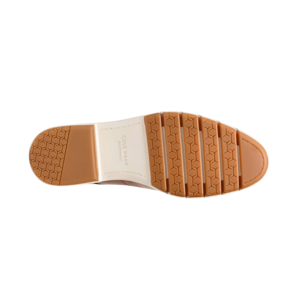 Cole Haan Grand FlexGrand 360 Wingtip Oxford Polished Leather, Lightweight, British Tan/Ivory, Med