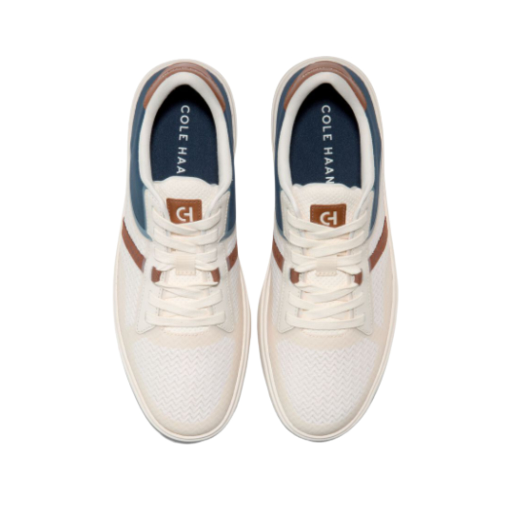 Cole Haan Men's Grand Crosscourt Winner Leather Sneakers – Ensign Blue/Navy Blazer/Ivory, Medium