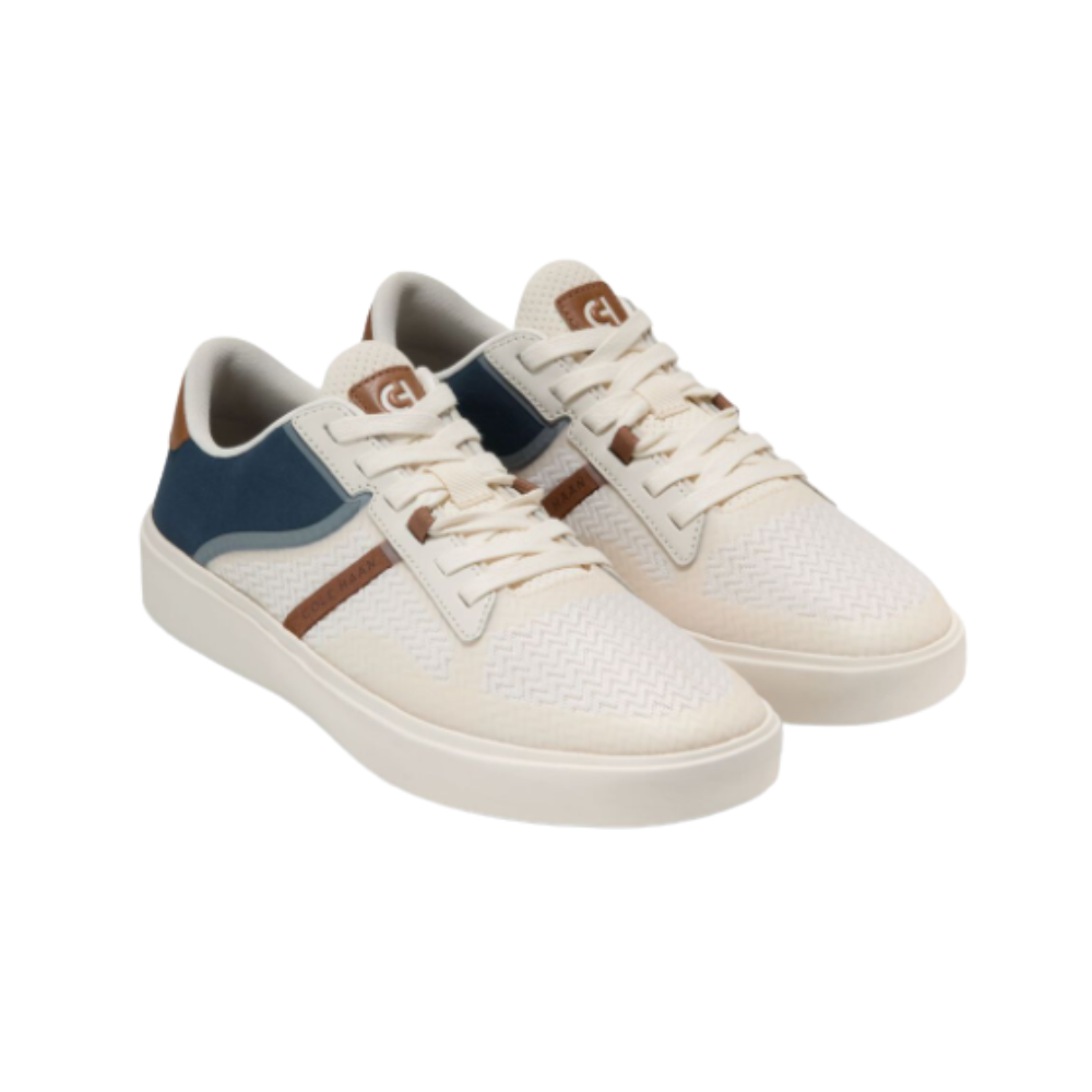 Cole Haan Men's Grand Crosscourt Winner Leather Sneakers – Ensign Blue/Navy Blazer/Ivory, Medium