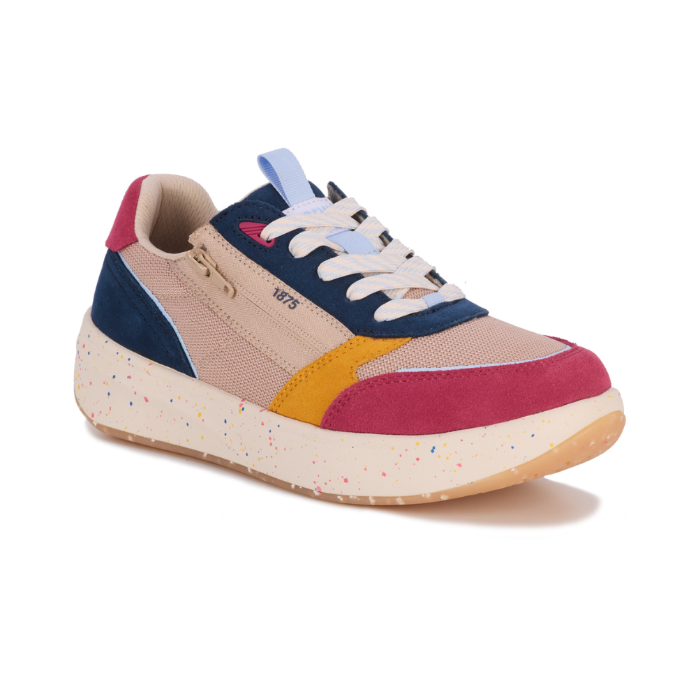 Drew Shoe Women's Orthotic Sneaker Happy - Multi Suede Combo 10839
