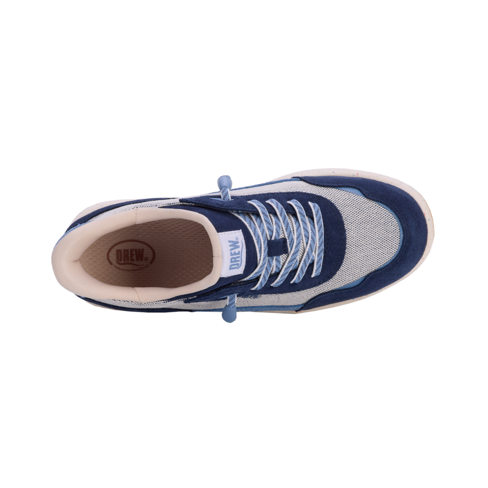 Drew Shoe Women's Orthotic Sneaker – Hobby Navy Suede Combo 10838