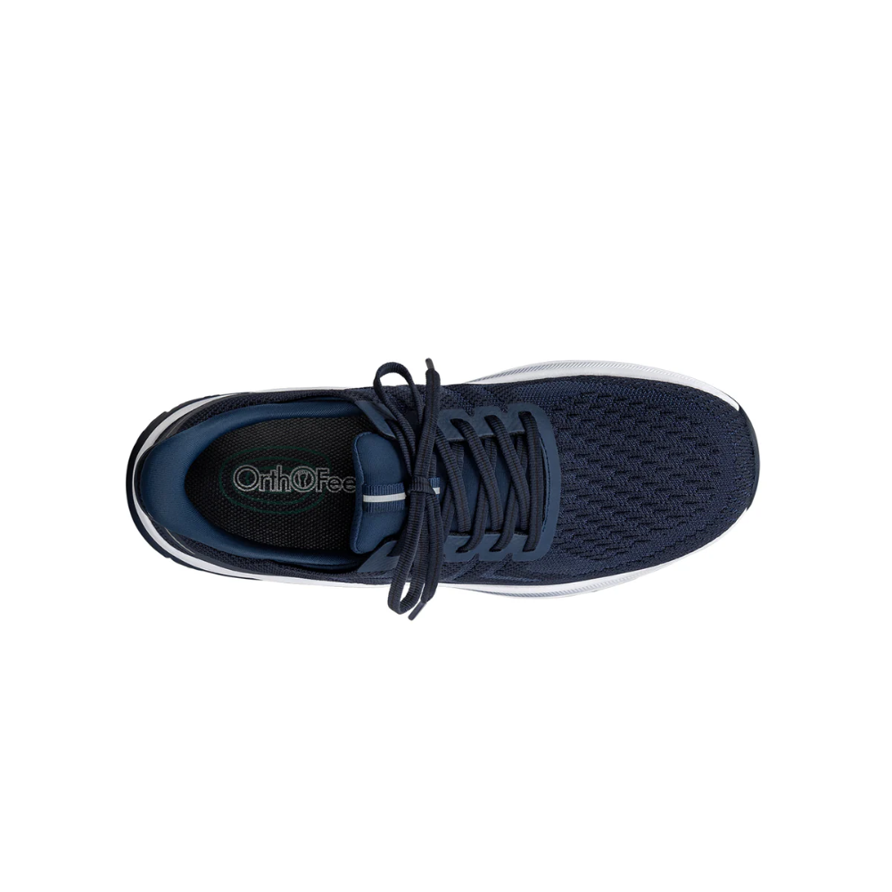 Orthofeet Men’s Tilos Hands‑Free Athletic Sneaker – Navy 20022M