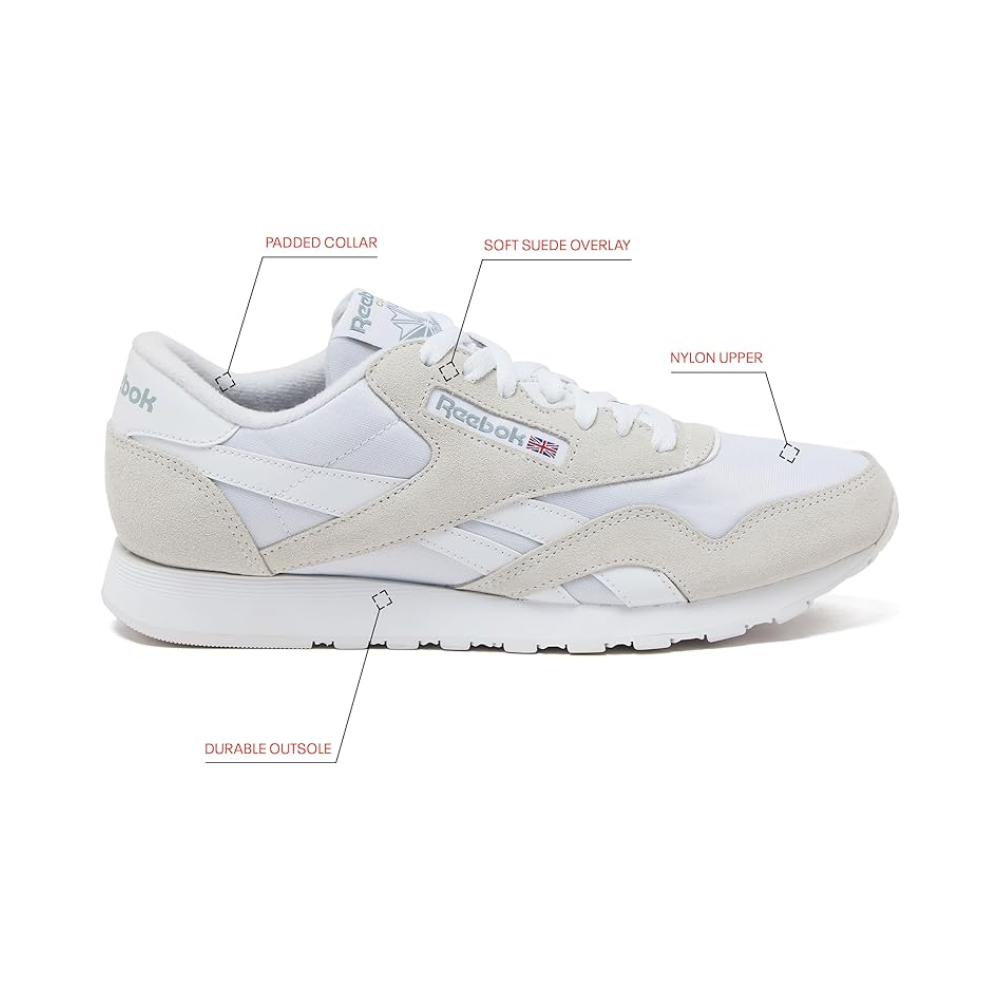Reebok Men’s Classic Nylon Running Sneaker – White GY7235