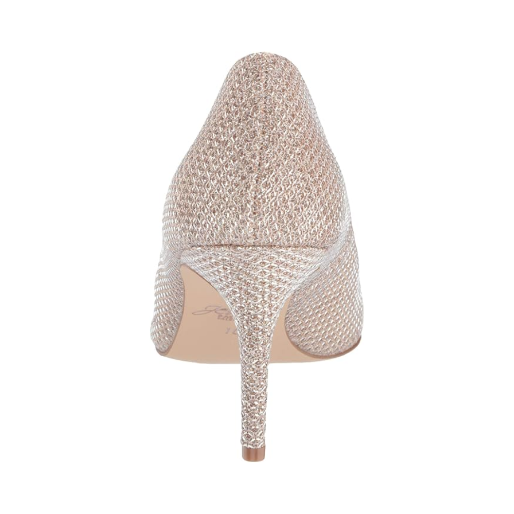 Jewel Badgley Mischka Rudy Pump – Champagne Fabric JW3151