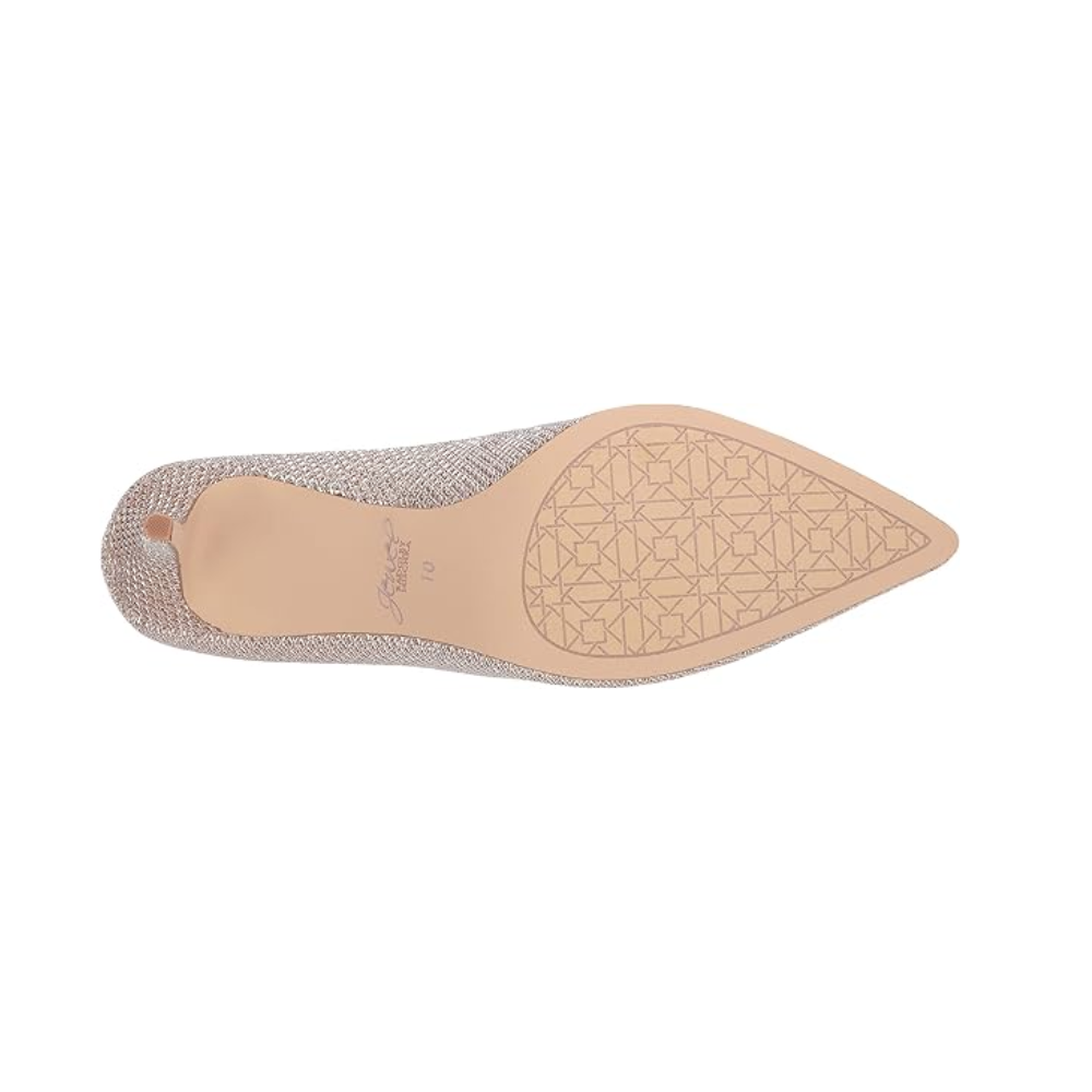 Jewel Badgley Mischka Rudy Pump – Champagne Fabric JW3151