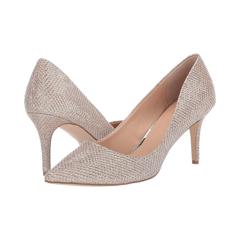 Jewel Badgley Mischka Rudy Pump – Champagne Fabric JW3151