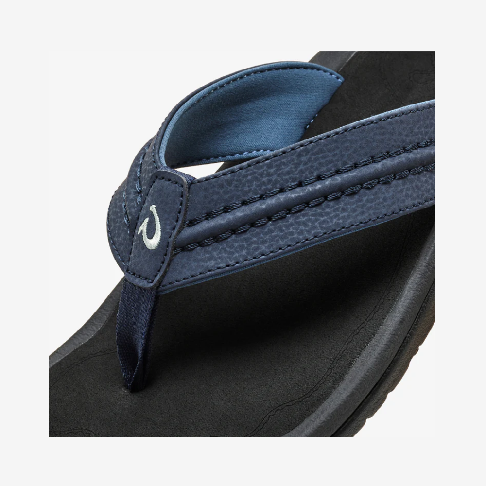 OluKai Hokua Men’s Beach Sandals - Blue Depth/Black 10161-TF40