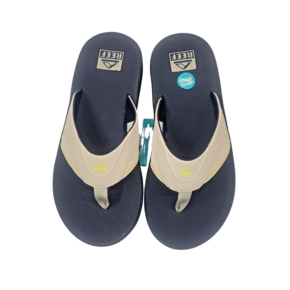 Reef Fanning Men's Bottle Opener Sandals - Navy/Oak/Lime CJ4074