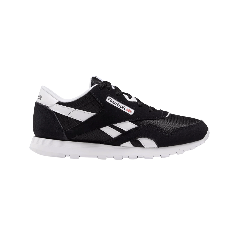 Reebok Kids Classic Nylon Sneakers - Black/Black White FV4441