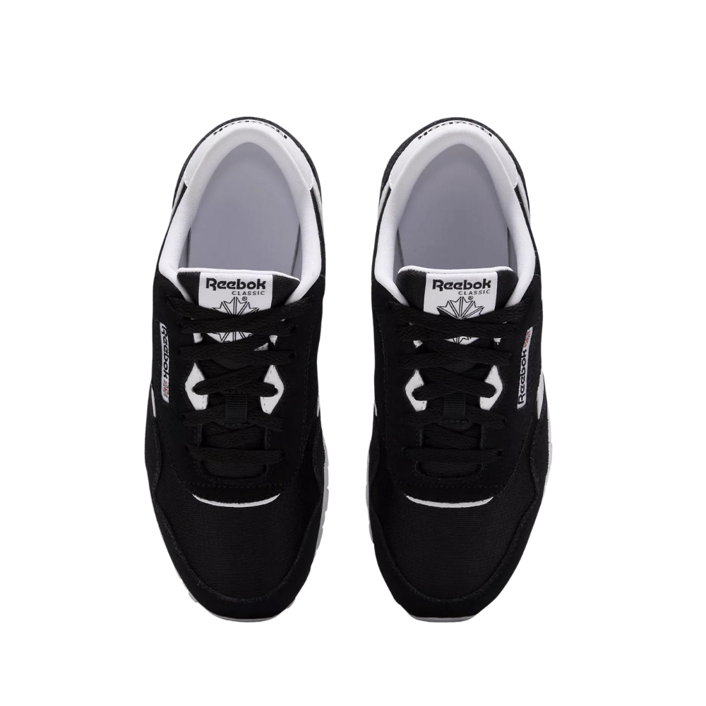Reebok Kids Classic Nylon Sneakers - Black/Black White FV4441