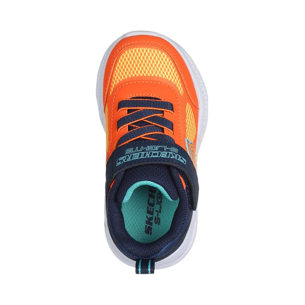 Skechers Boys’ Meteor Lights Krendox Athletic Sneakers - Navy Orange
