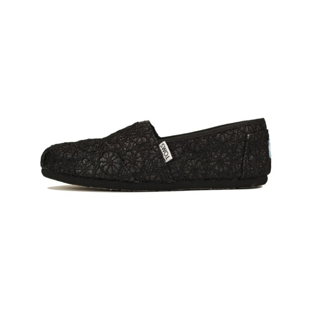 TOMS Classic Women's Black Crochet Glitter – 10009295