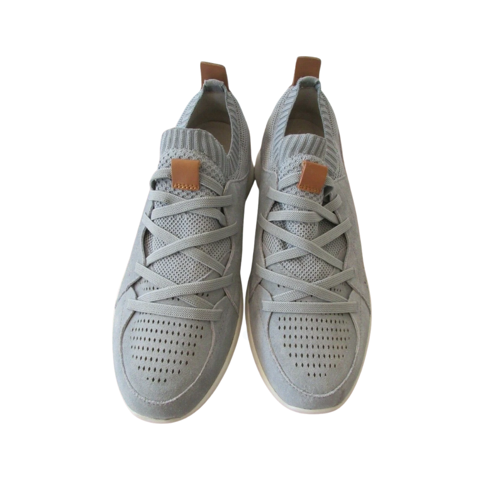 Earth Women’s Desire Flow Sneaker – Knit/Suede Light Blue