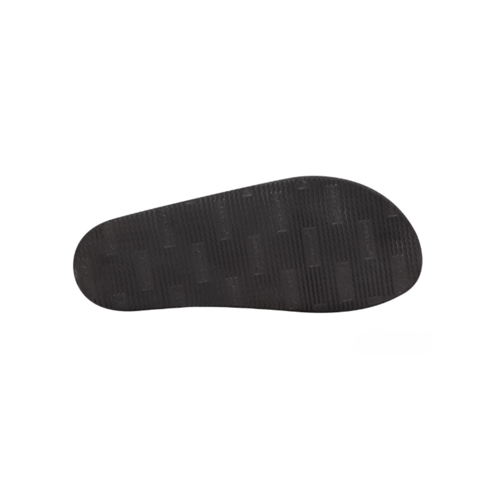 Rainbow Sandals Men's Leather Double Layer Wide Strap Leather Flip Flop - Black