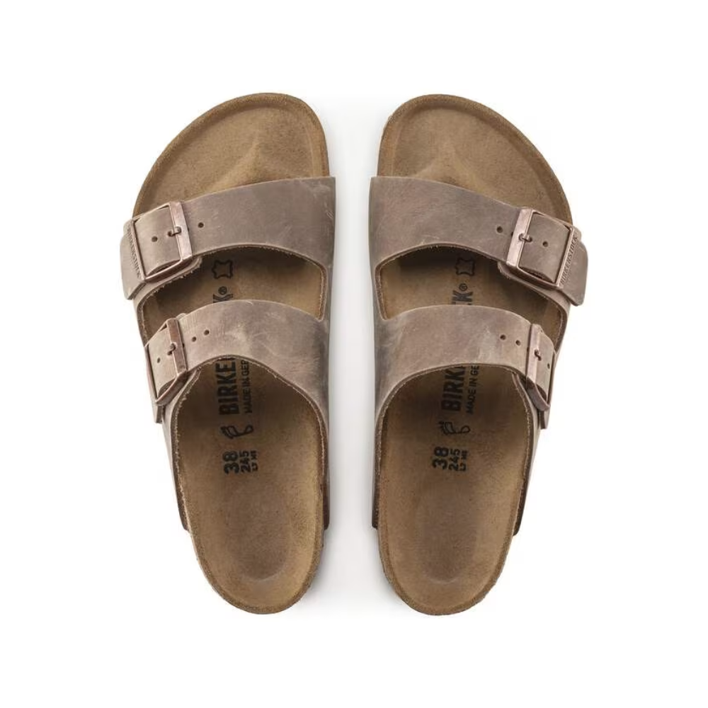 Birkenstock Arizona Oiled Leather Sandals - Tobacco Brown