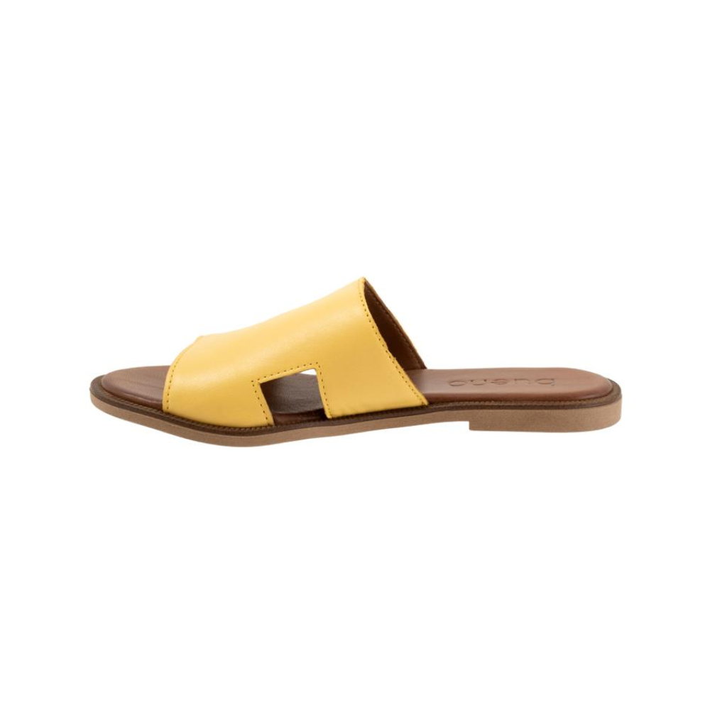 Bueno Hendrix Women's Leather Slide Sandals Yellow
