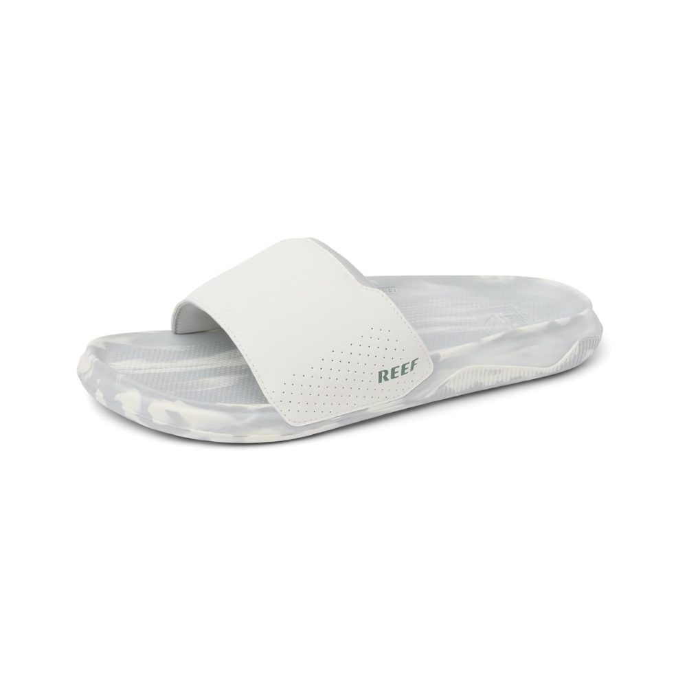 Reef Men's Tailslide Cushion Slide Sandals - White Grey Marble