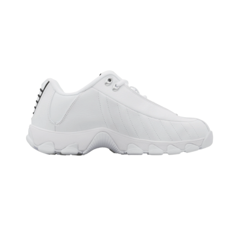 K-Swiss ST329 CMF Men's Extra Wide Sneakers White/Black/Silver 03426-129-XW | Leather, Cushioned, EEE Fit
