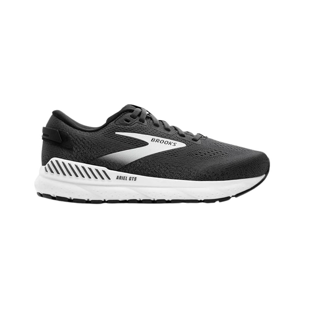 Brooks Women’s Ariel GTS 24 Ebony/Black/White – Maximum Support Running and Walking Shoe for Overpronation, Stability & Comfort