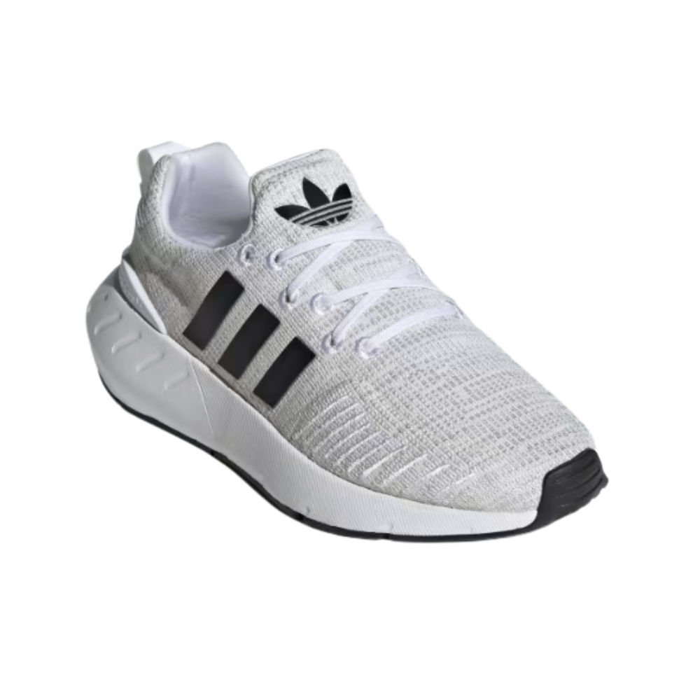Adidas Swift Run 22 J – Kid's Knit Sneaker White/Black/Grey GW8179