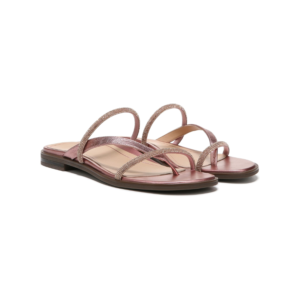 Vionic Women's Citrine Prism Supportive Strappy Sandal - Met Rose Gold