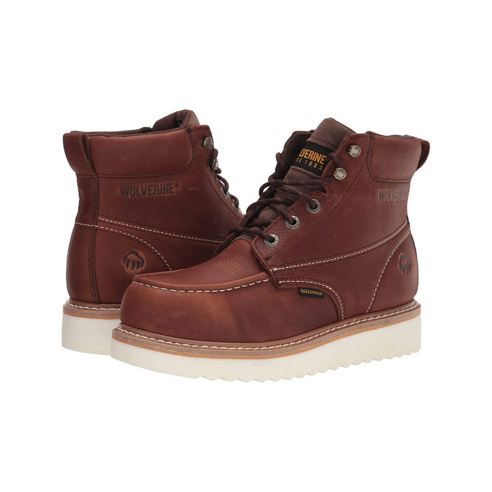 Wolverine Loader 6" Soft Toe Men's Leather Work Boot Brown - W10744