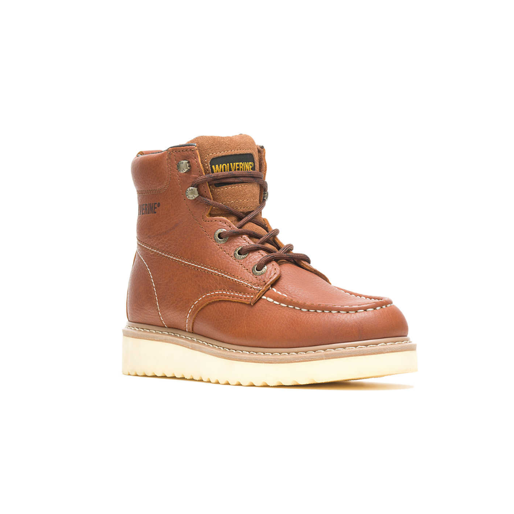 Wolverine Men's Steel Toe Moc Toe 6" Work Boot Wedge - Honey W08289
