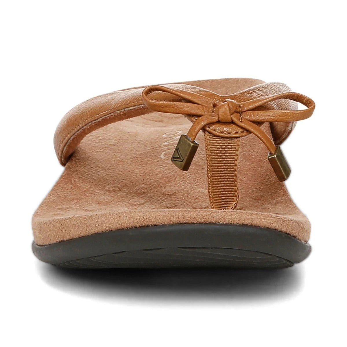 Vionic Women's Bella Toe Post Sandals Light Brown Leather Sandals