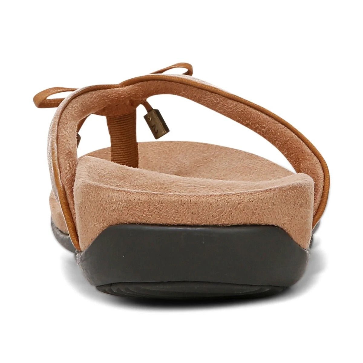 Vionic Women's Bella Toe Post Sandals Light Brown Leather Sandals