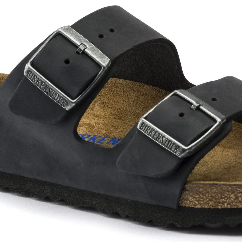 Birkenstock Arizona Soft Footbed Oiled Leather Black Unisex Sandal