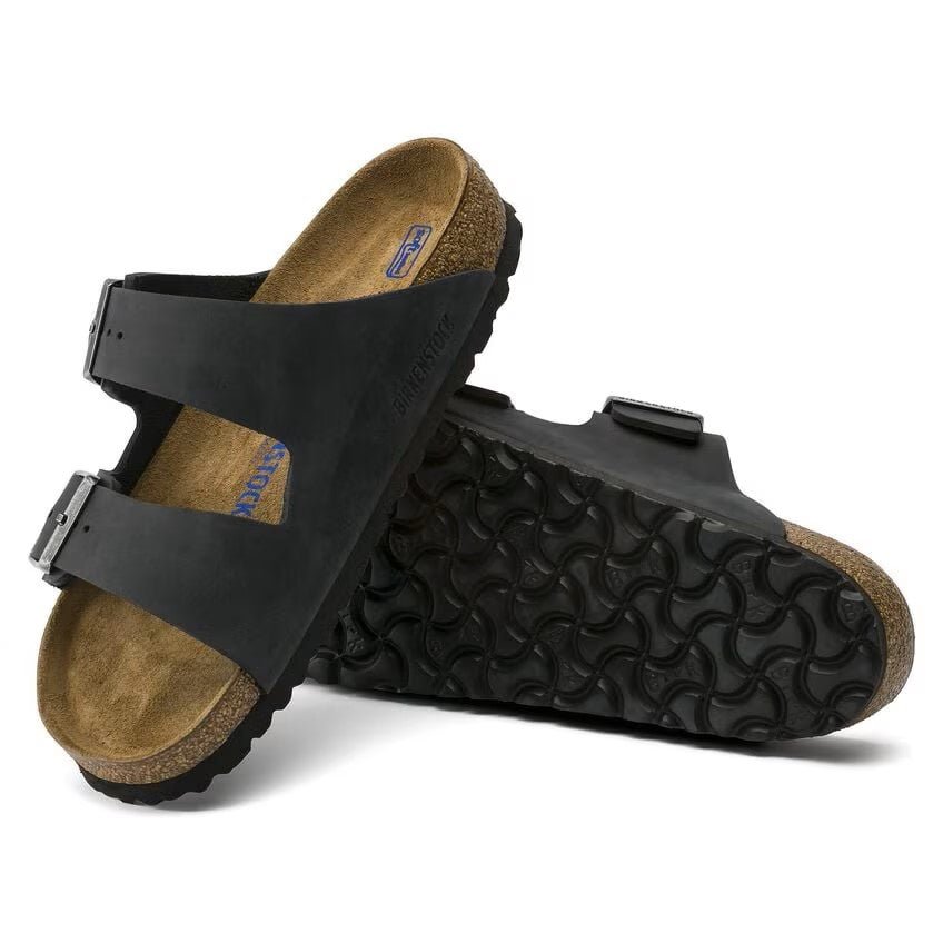 Birkenstock Arizona Soft Footbed Oiled Leather Black Unisex Sandal